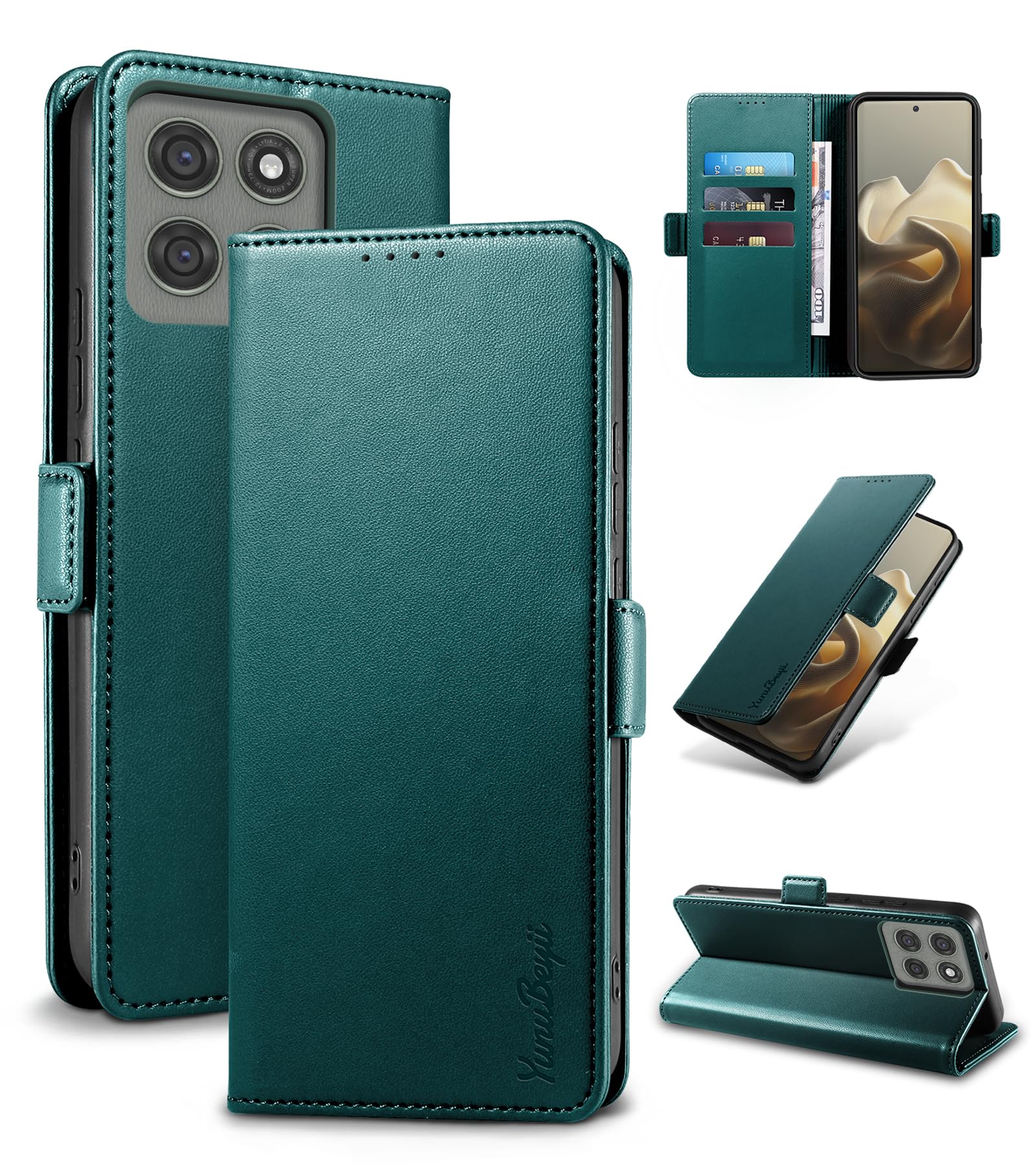 Custodia Libro In Pelle Per Motorola Edge 60 Pro - Con Porta Carte Chiusura B 868601