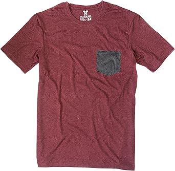 Mens Tall Slim-Fit Short Sleeve Pocket T-Shirt, Soft Polylend Long Tee