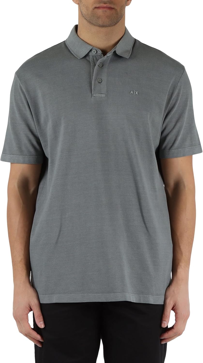Armani Exchange Mens Basic Logo Pique Polo