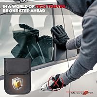 Vista 6 de StandardAutoPart Bolsa Faraday para Llaves de Coche – Funda Antirrobo para Llave con Bloqueador de Señal RFID, Protege Contra Hackeo de Coches