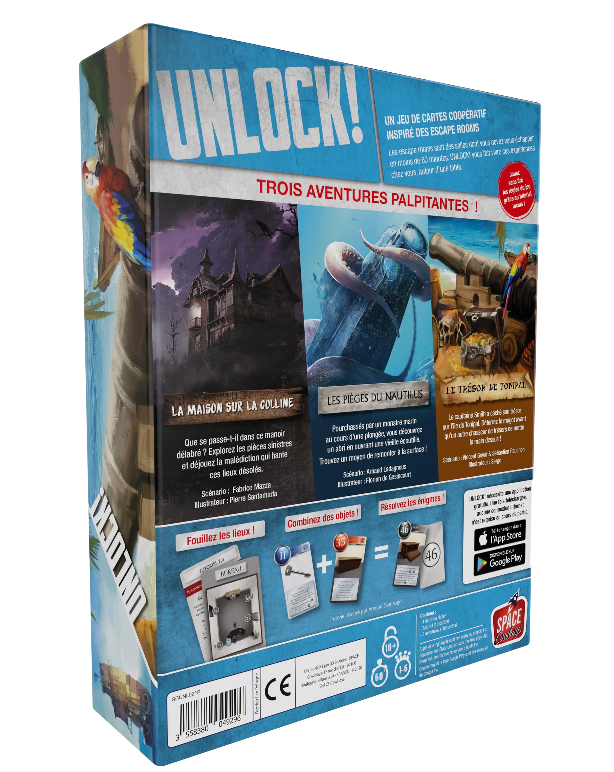 Asmodee SCUNL02FR - Juego de Aventuras Unlock Mystery Adventures [Edición en Francés]