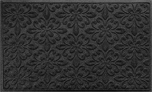 Bungalow Flooring Waterhog - Tapete para puerta, de 3 x 5 pies, fabricado en Estados Unidos, duradero y decorativo, antideslizante, para interior y