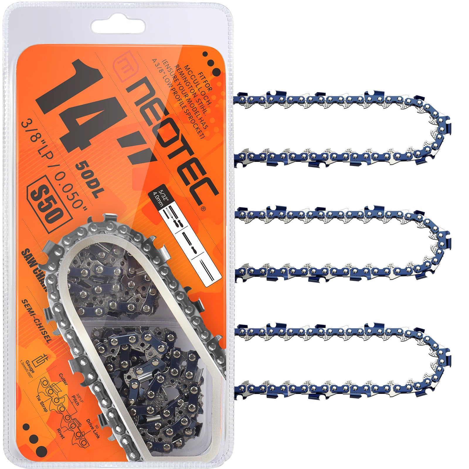 Amazon.com: NEOTEC 14 Inch Chainsaw Chain 3/8