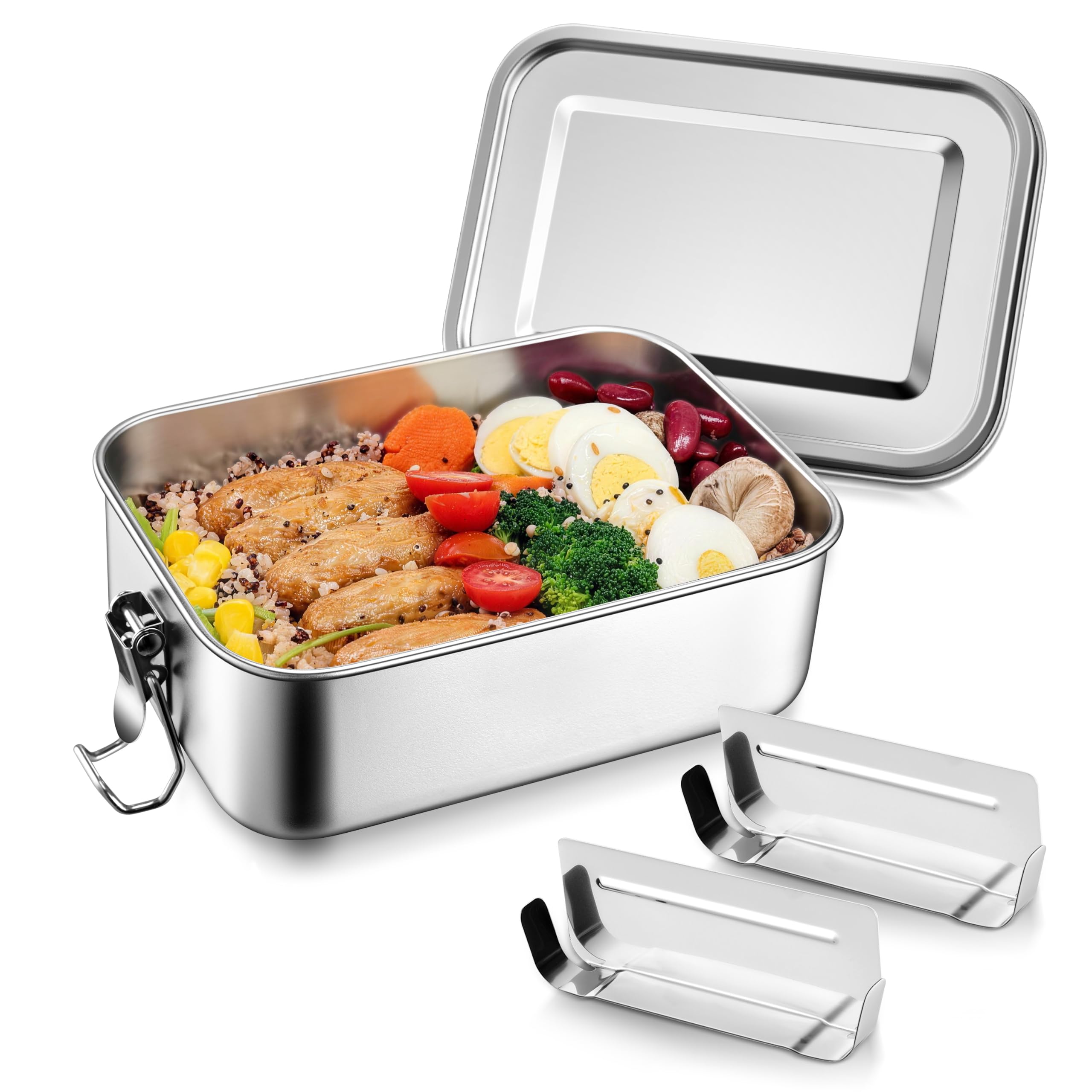 Homikit Lunch Box 1400ml, Stainless Steel Bento Box with Removable Divider