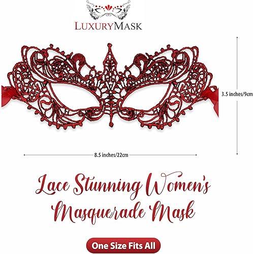 Miniatura 2 de Máscara de mascarada para mujer, máscaras de encaje para fiesta de máscaras, bailes, fiesta veneciana, Mardi Gras, Halloween y cosplay