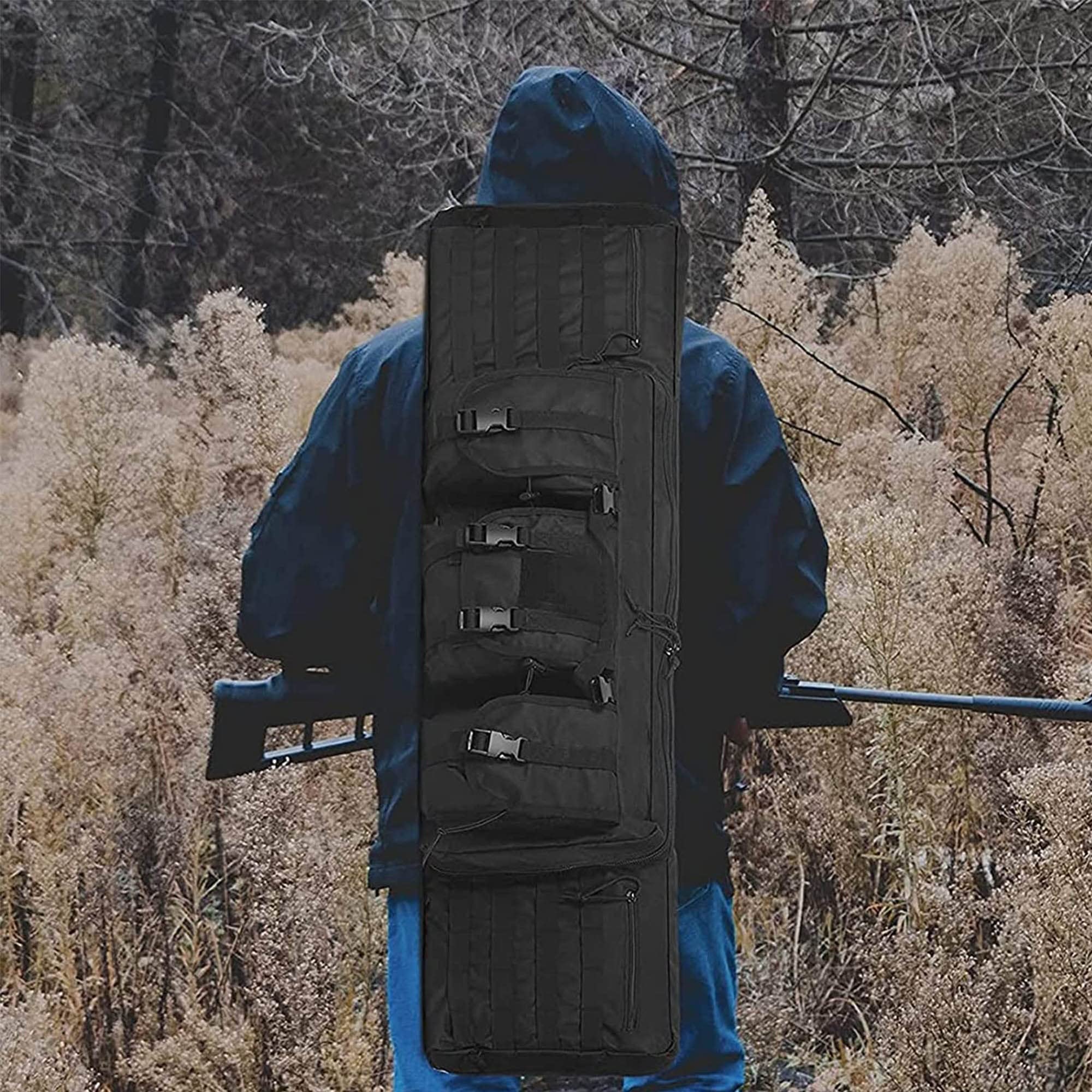 Funda Doble para Rifle Funda para Rifle Lal Aire Libre Funda Acolchada Suave para Escopeta Funda para Rifle de Airsoft/Green/118Cm
