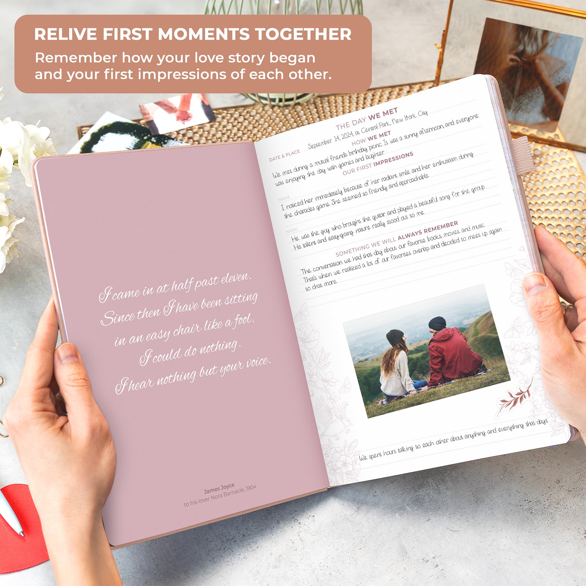 Clever Fox Anniversary Journal, Couple Memory Book & Photo Album with Writing Space, Wedding - Image 3