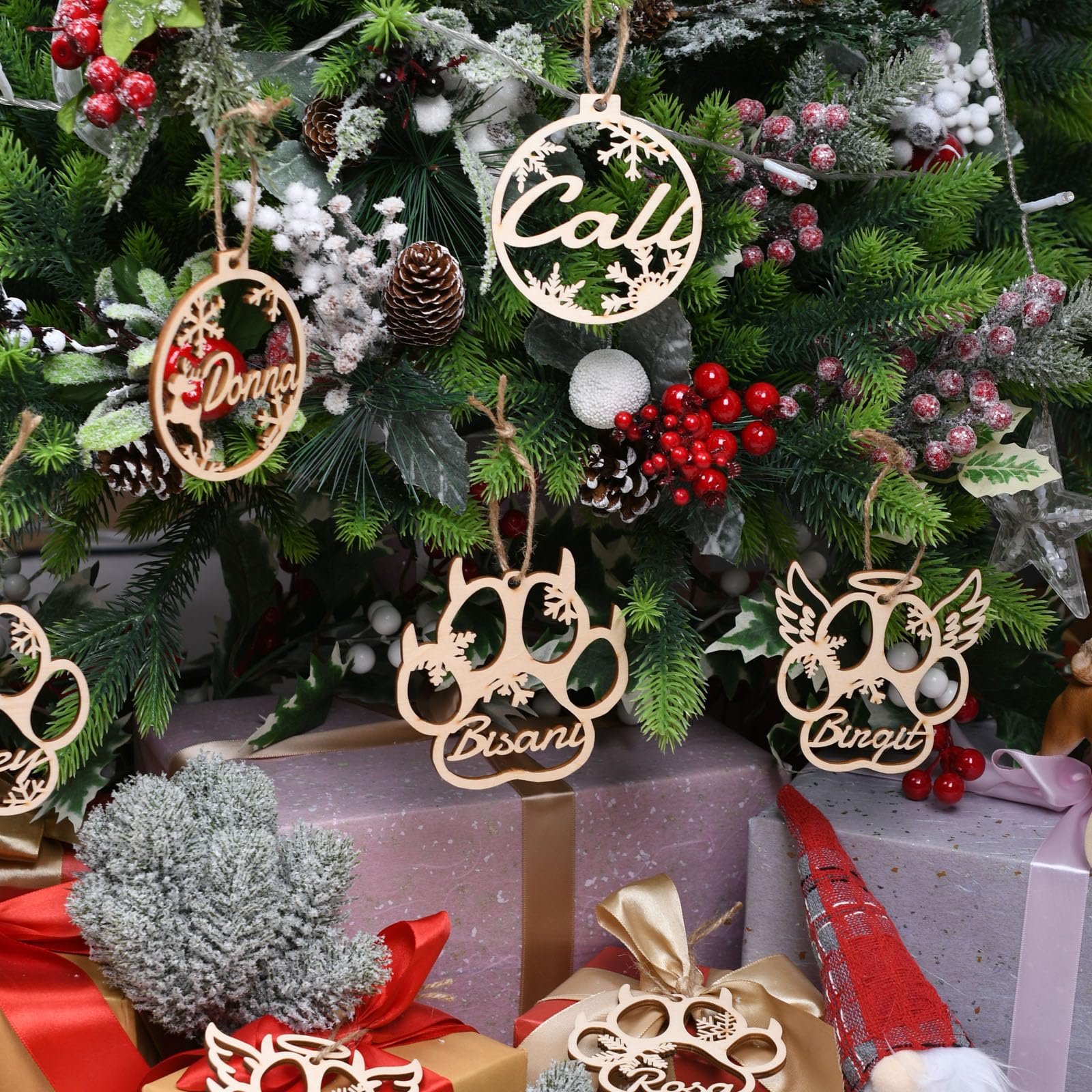 Étiquettes De Place En Acrylique En Forme De Sapin - Personnalisables, Miroir Argenté, Lot De 20 Pour Noël - 10