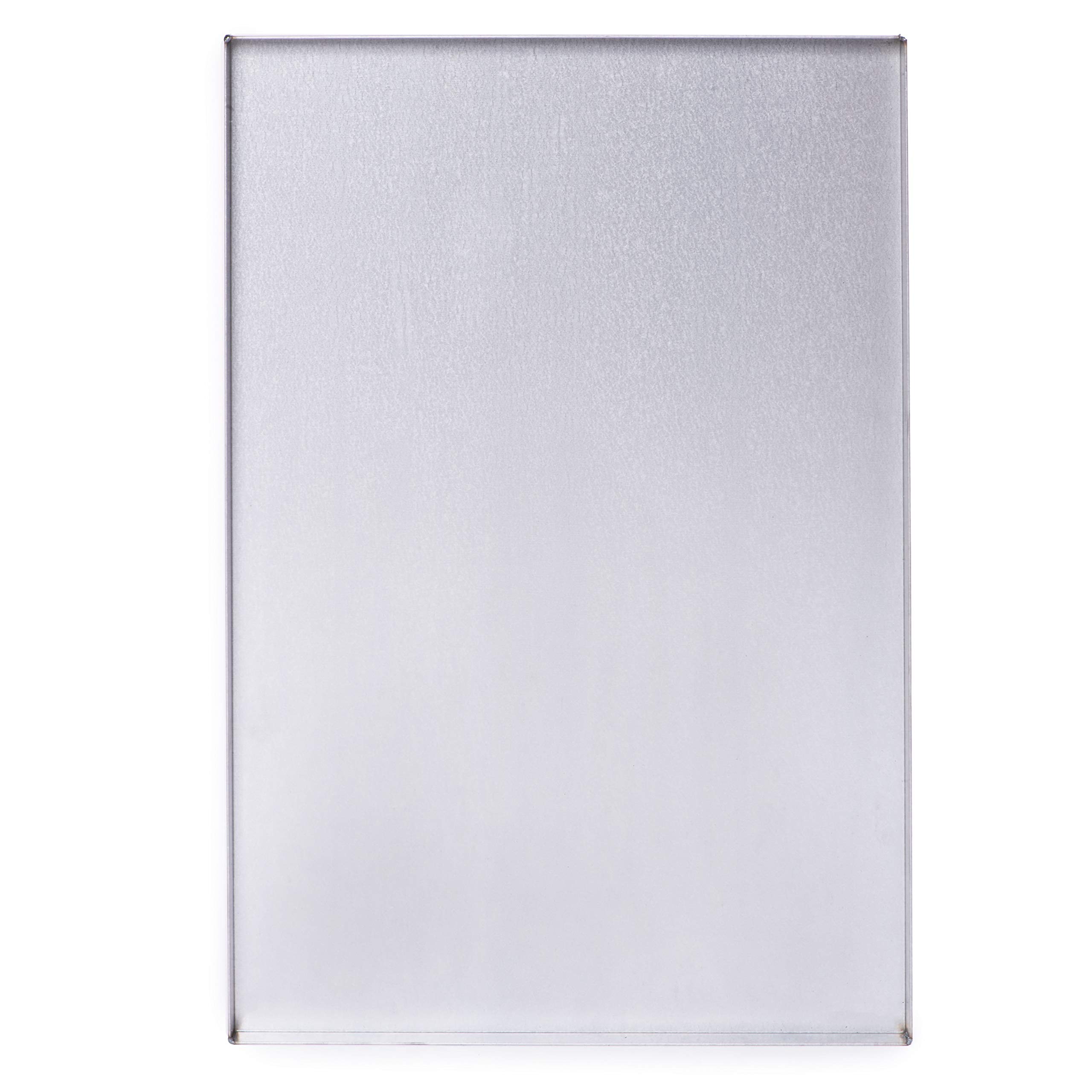 Silicon-Tech | 3 Teglie da Forno 60x40 | Lamiera Alluminata | NATURALE | Professionali | Bordo 2 cm | Senza Rivestimento Antiaderente