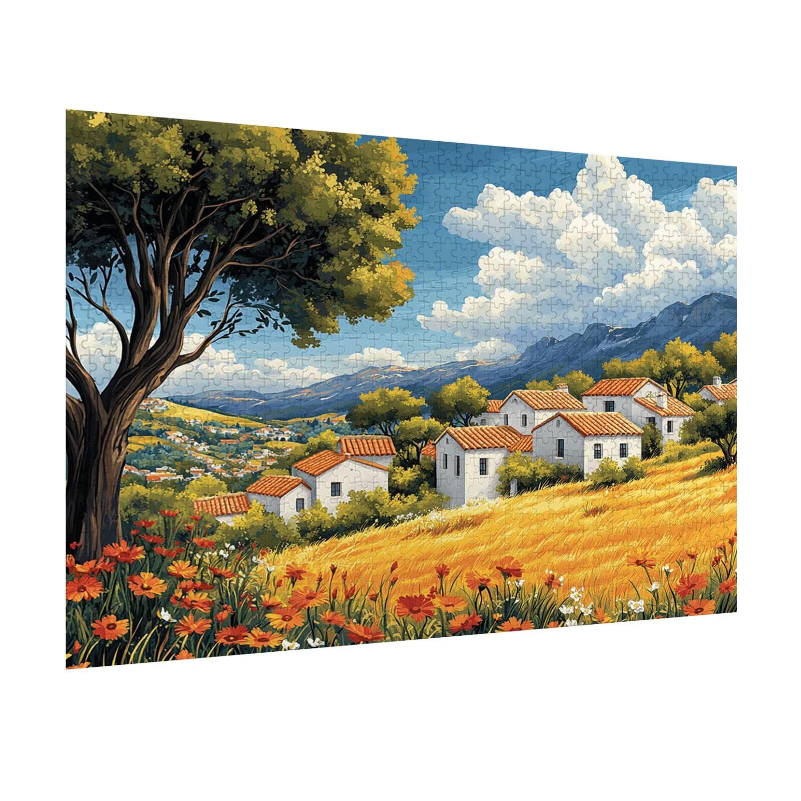 Puzzle 3000 Pezzi Cartoni animati Puzzle Adulti, Gioco Educativo, n-365 | Jigsaw Puzzles Villaggio, Impossibile Difficile Sfida, Classici Gioco Familiare, Giochi Divertenti, Idee Regalo