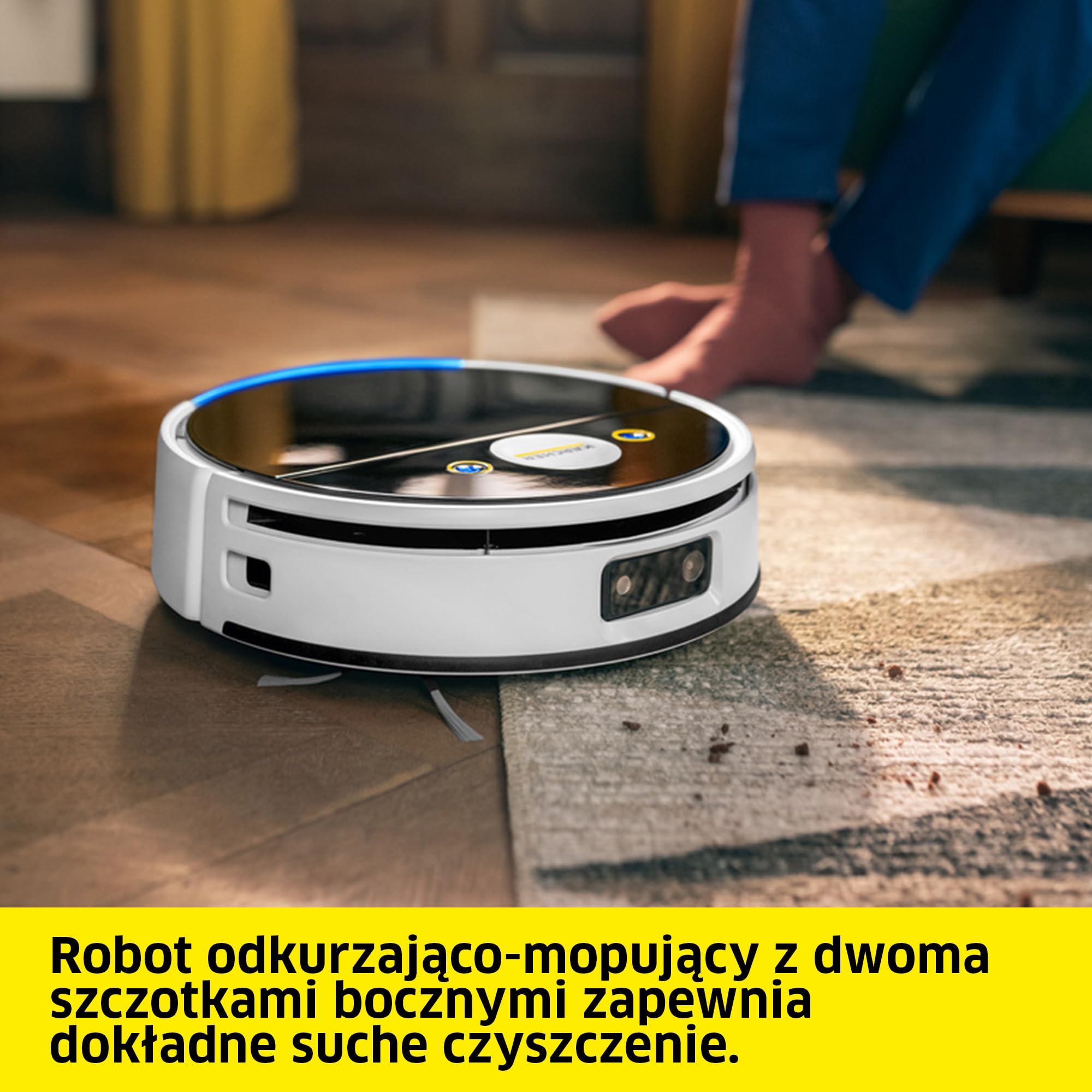Kärcher RVF 7 Comfort Extra robot sprzątający i mopujący | stacja wielofunkcyjna, sterowanie przez aplikację, nawigacja LiDAR, kamera i sztuczna inteligencja