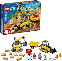 Vista 1 de LEGO City Construction Bulldozer 60252 - Juego de construcción de juguete para niños (126 piezas)