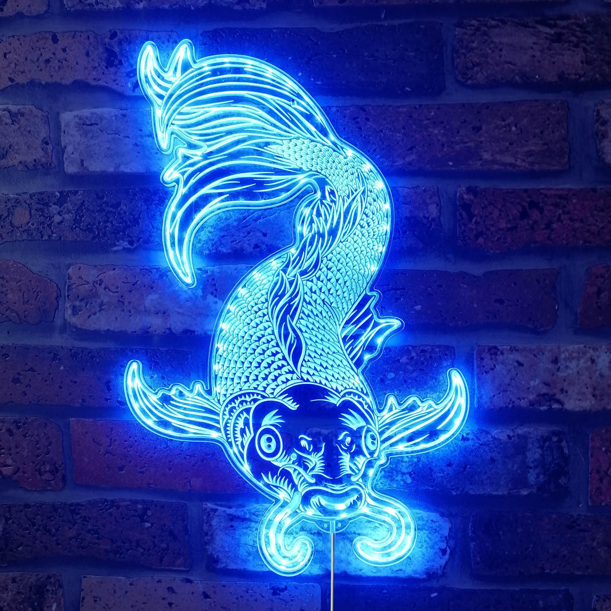 ADVPRO Japanese Koi Fish Art RGB Dynamic Glam LED Sign - Cut-to-Edge Shape - Smart 3D Wall Decoration - Multicolor Dynamic Lighting st06s66-fnd-i0051-c โ image 1