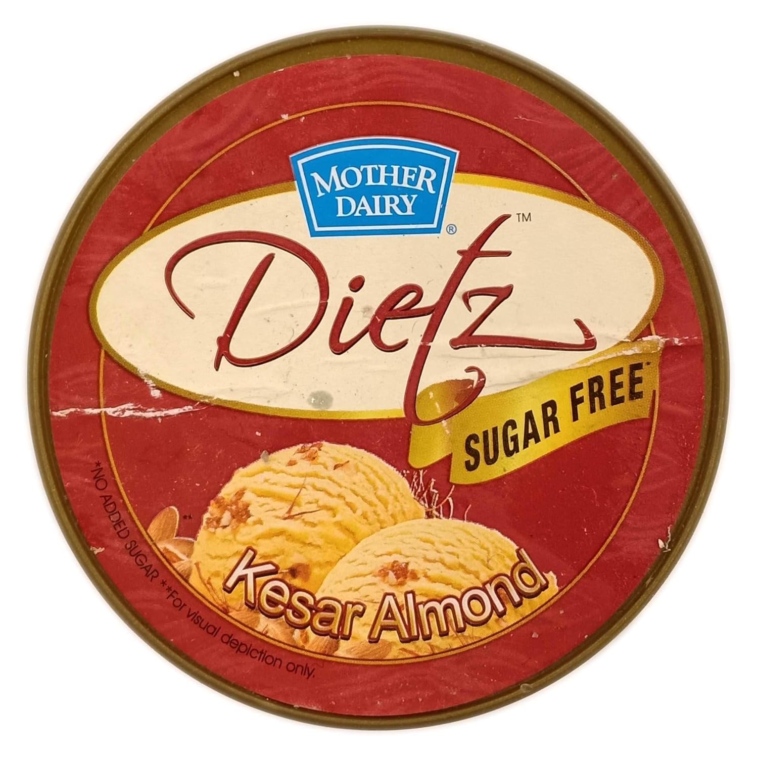 Mother Dairy Dietz Sugar Free Ice Cream Kesar Almond, 115ml Amazon
