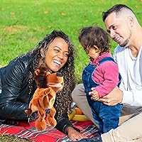 Vista 6 de Marionetas de mano de animales de 10 a 13 pulgadas, gigantes, de peluche, safari, animales de la selva, juguetes de marionetas de mano, juguetes