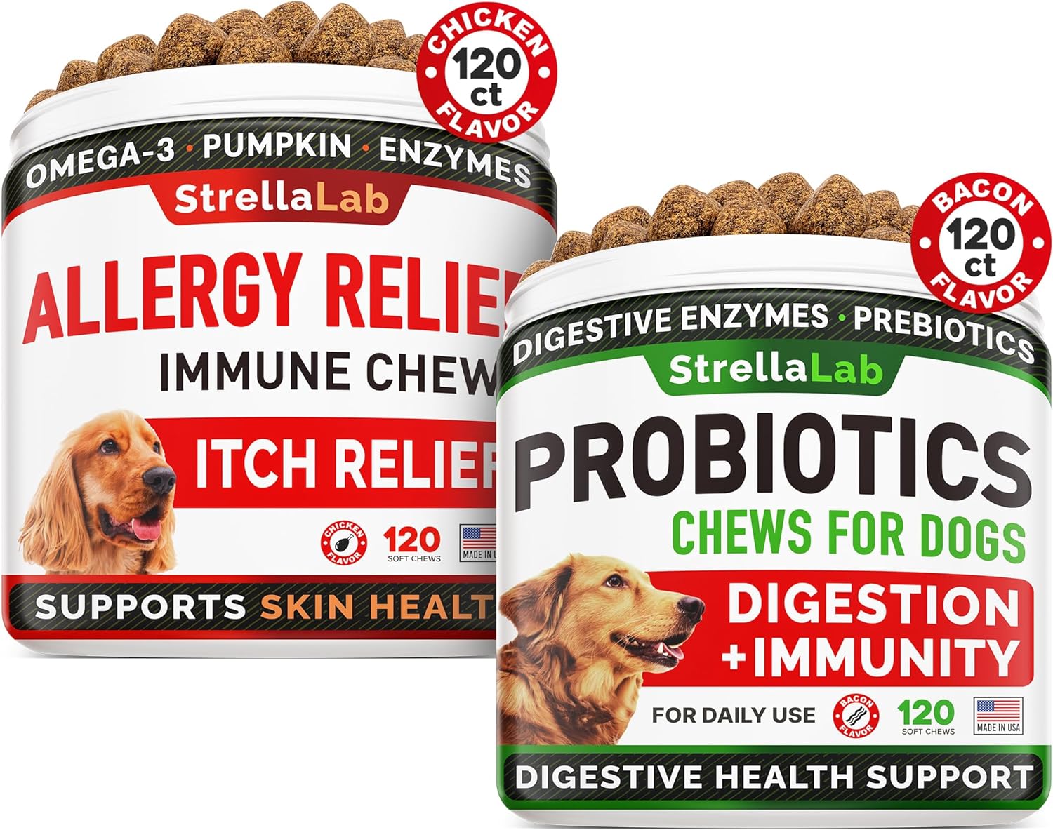 Allergy Relief + Probiotics Dogs Bundle Itchy Skin