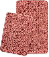 Vista 45 de Yeaban Juego de alfombras de baño verde manzana 2 piezas (20" x 32" y 17" x 24"), tapetes de baño de felpilla gruesa Alfombras de baño absorbentes