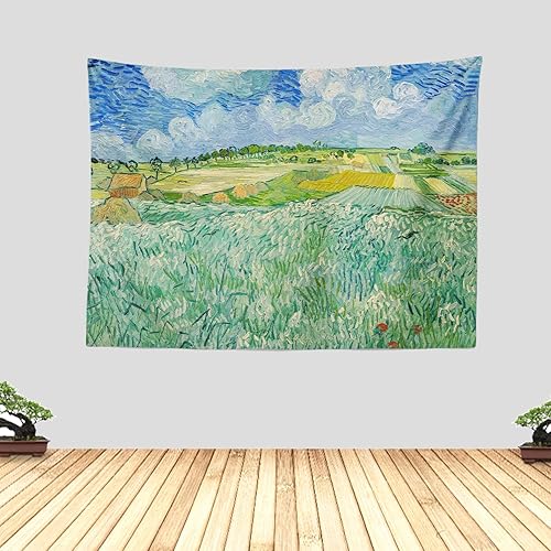 Miniatura 35 de Chitteri Vincent van gogh - Tapiz colgante de flores de almendra, 60 x 45 pulgadas, arte de pared de poliéster para decoración del hogar