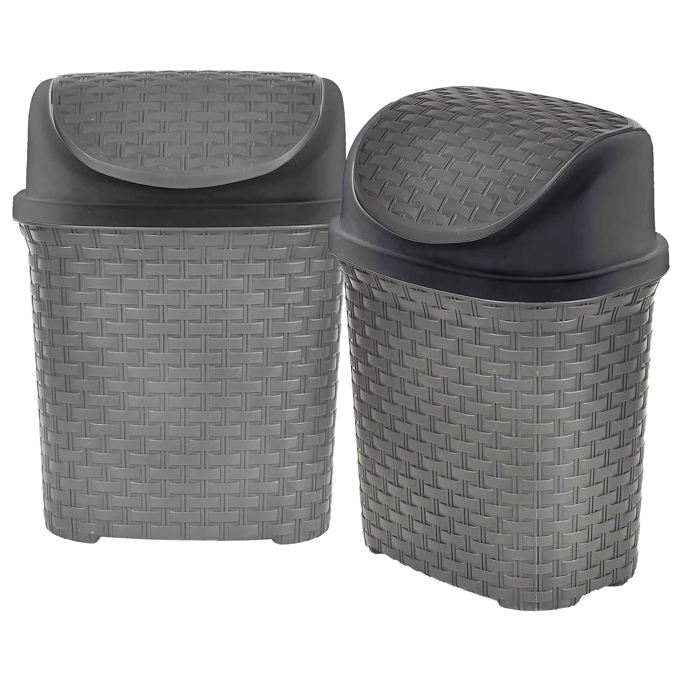 Kuber Industries Plastic Dustbin, Garbage Bin, Trash Can, Waste Bin With Swing Lid 7 Litre- Pack of 2 (Grey)-47KM0703 (B09NGZ5B87) Amazon Price History, Amazon Price Tracker