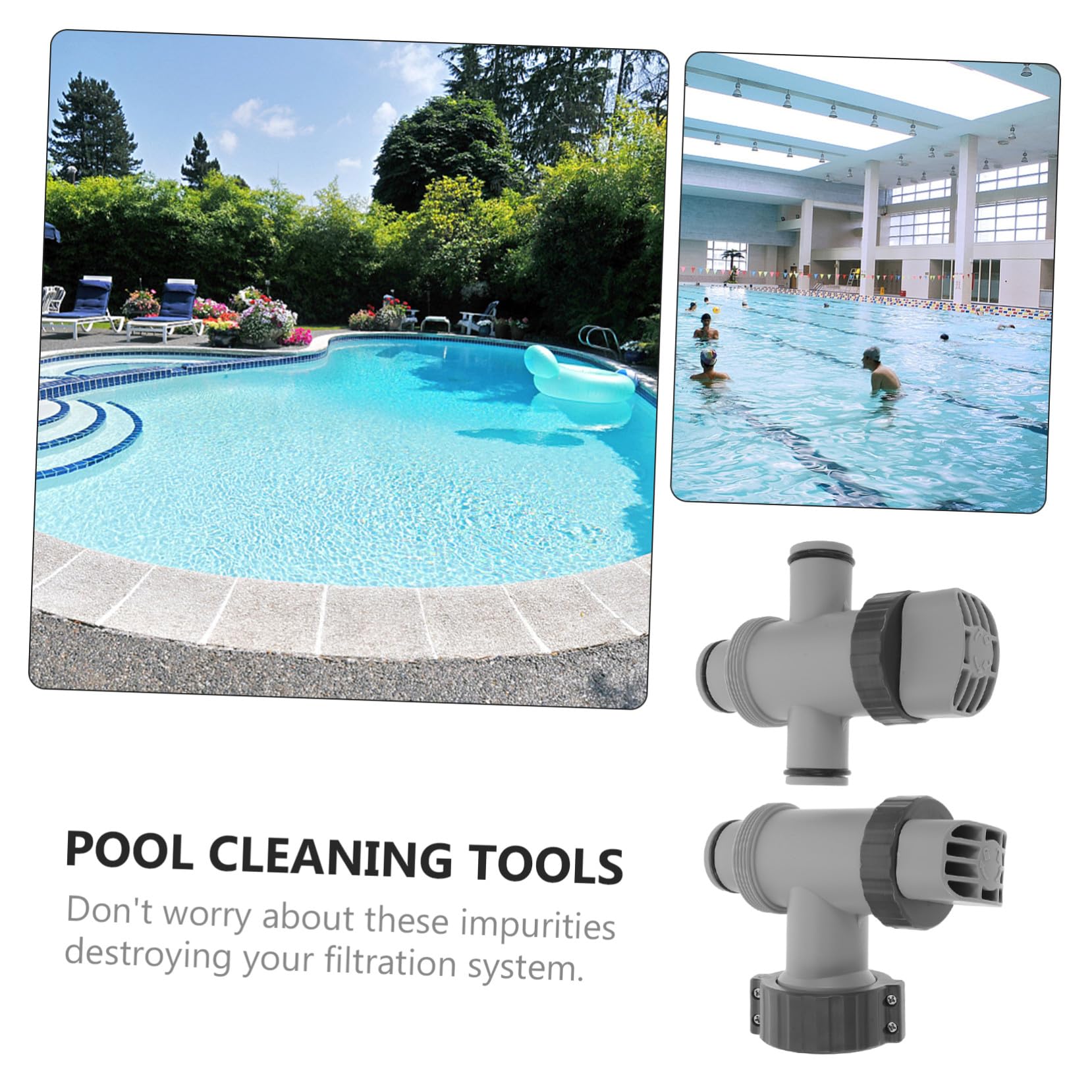 SHINEOFI Válvula de Émbolo para Mangueras de Piscina Conector Divisor para Control de Agua Kit para Mantenimiento y Prevención de Fugas Piscinas Elevadas