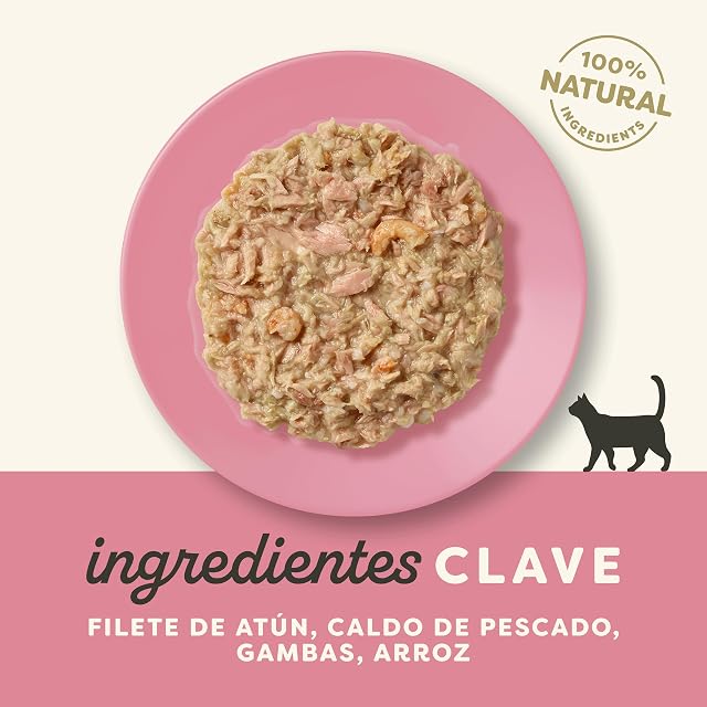 Foto 3 de 5 de Applaws Sachets de Comida Húmeda para Gatos 100% Natural con Atún y Langostinos del Pacífico en Caldo