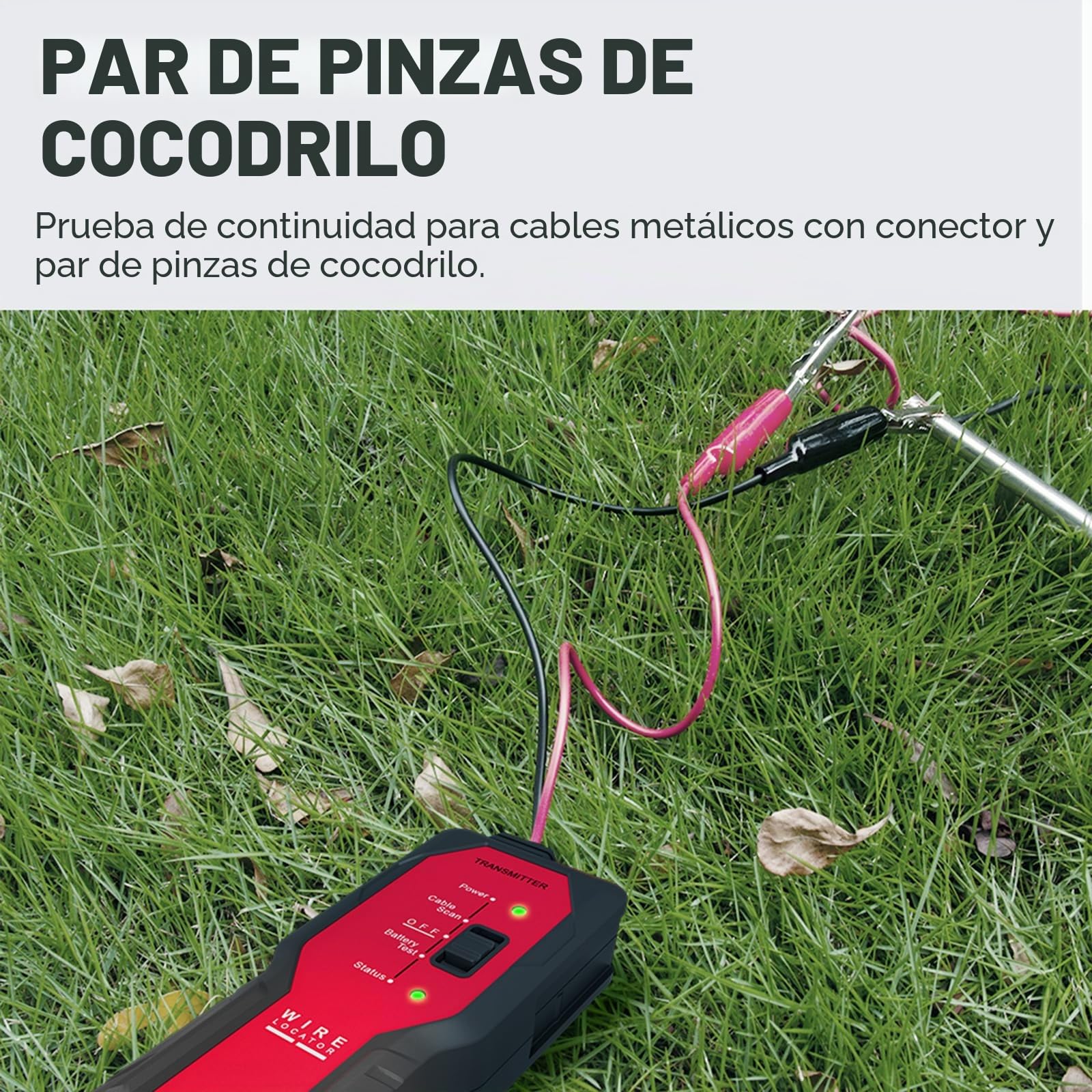 Localizador de cables subterráneos, kit generador de tono de trazador de cables subterráneos con probador de cables de auriculares para localizar vallas de mascotas, cables eléctricos, de