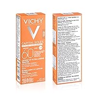 Vista 8 de Vichy Capital Soleil Tinted Mineral Sunscreen for Face SPF 60, Titanium Dioxide Face Sunscreen, Travel Size Sunscreen, Water Resistant, Light