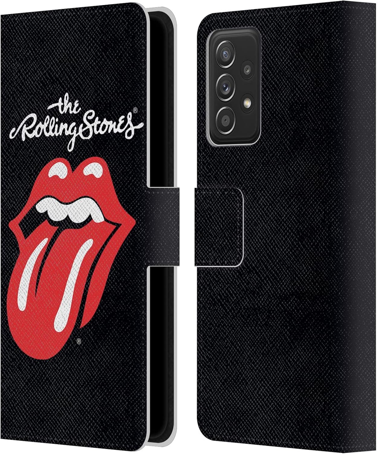 Head Case Designs Officially Licensed The Rolling Stones Tongue Classic Key Art Leather Wallet Case Compatible with Galaxy A52 / A52s / 5G (2021)