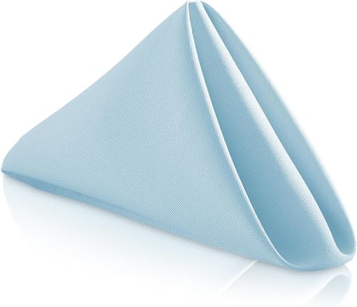 Lann's Linens. 12 servilletas de 17 pulgadas. Servilletas de gamuza con bordes ribeteados, varios colores disponibles.