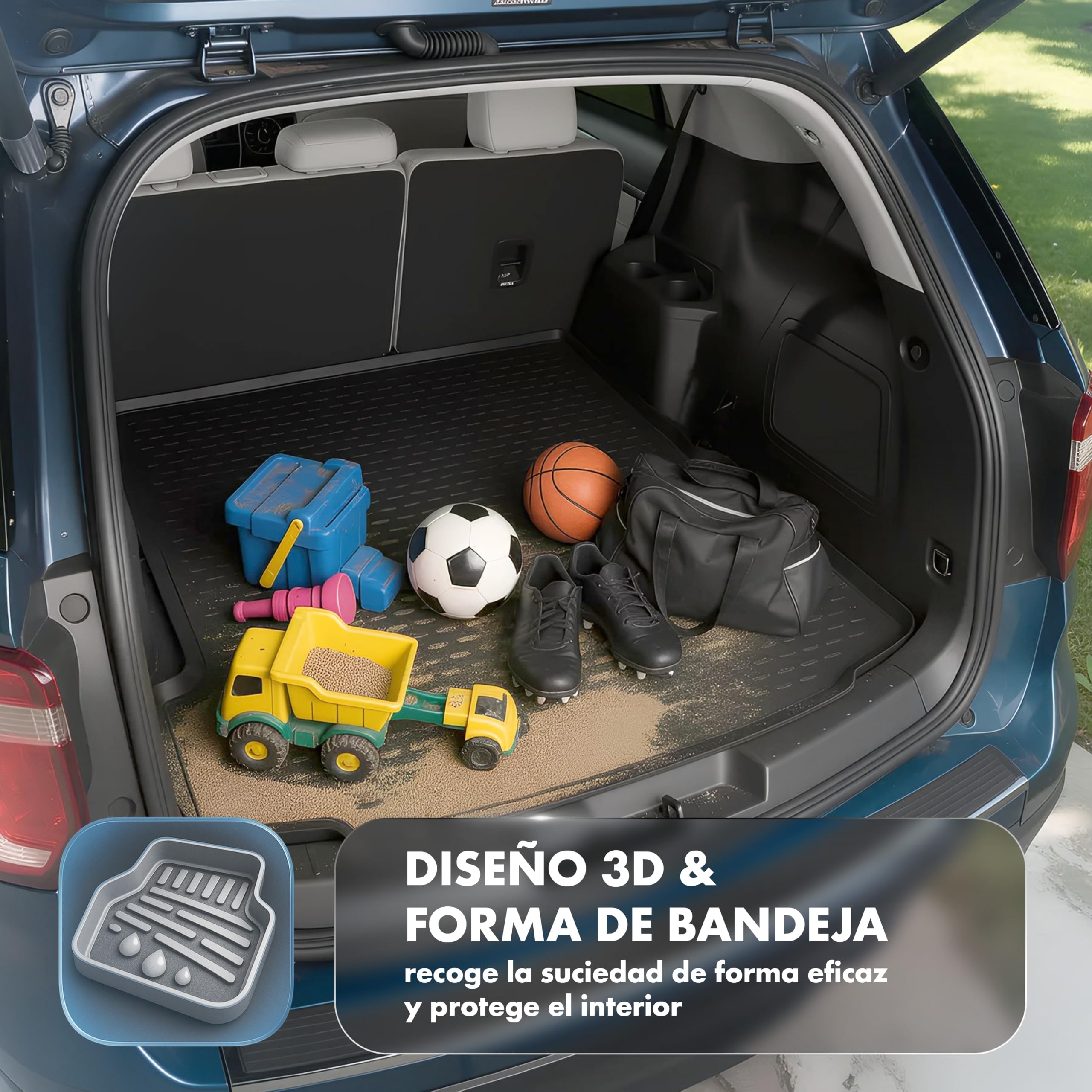 WALSER Cubeta de maletero a medida XTR compatible con Audi Q4 SUV (F4B) 07/2020-Hoy, Q4 Sportback (F4N) 06/2021-Hoy