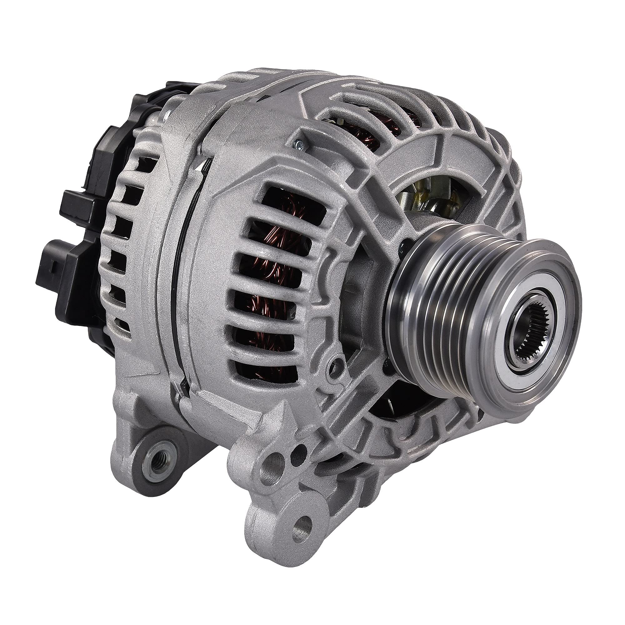 ATEC GERMANY 1x Alternador 14V 140A Compatible con AUDI A1, A3, A4 B6, A4 B7, SEAT ALHAMBRA, ALTEA, IBIZA, LEON, TOLEDO, SKODA FABIA 2, OCTAVIA 2, RAPID, ROOMSTER, SUPERB 2, YETI (5L)