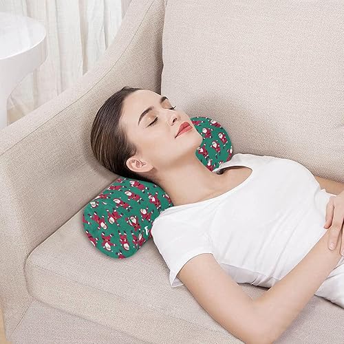 Miniatura 5 de FRODOTGV Christmas Dancing Santa Claus Bolster Pillow for Couch Neck Roll Pillow Insert Round Pillow Kids Cylinder Body Pillow Neck Support