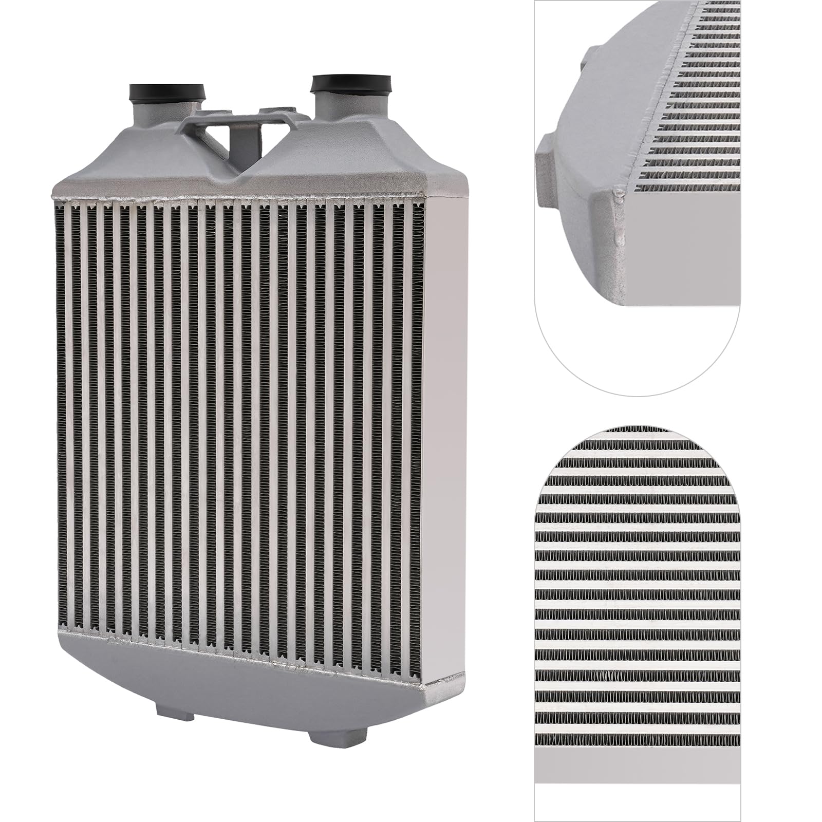 Intercooler 60PSI de aluminio, 1.8 Turbo Intercooler Universal, enfriador de aceite interior, juego de enfriador de aceite del motor, diseño de tubo de doble fila para Ibiza Mk4, VW Polo 9N3