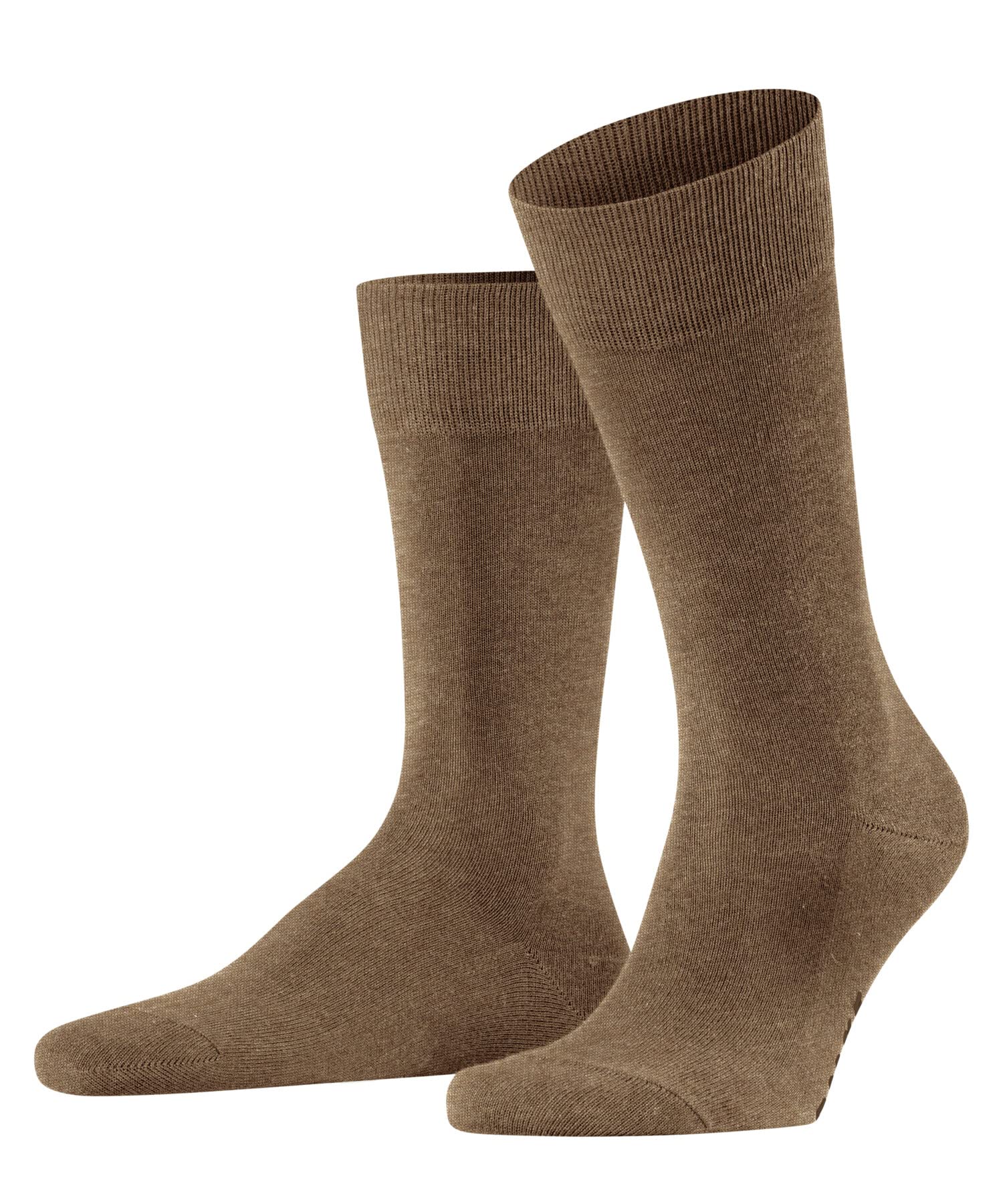 FALKE Men's Family M So Sustainable Cotton Plain 1 Pair Socks, Brown Nutmeg Melange 5410, 8.5-11