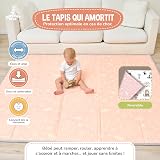 Tapis D'éveil Bébé Pliable Epais Réversible 150x180x1cm - tapis De Jeu Pour Enfant Bebe - tapis De Sol XXL En Mousse - Tapis De Motricité Favorisant Le Développement Sensoriel - Cadeau Naissance Bébé - 2