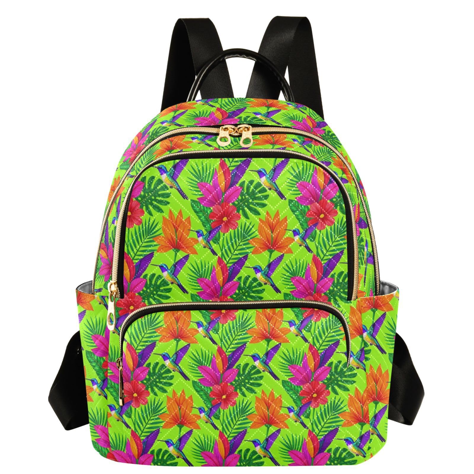 Mochila para mujer de poliéster suave casual con dos bolsillos principales grandes S 8