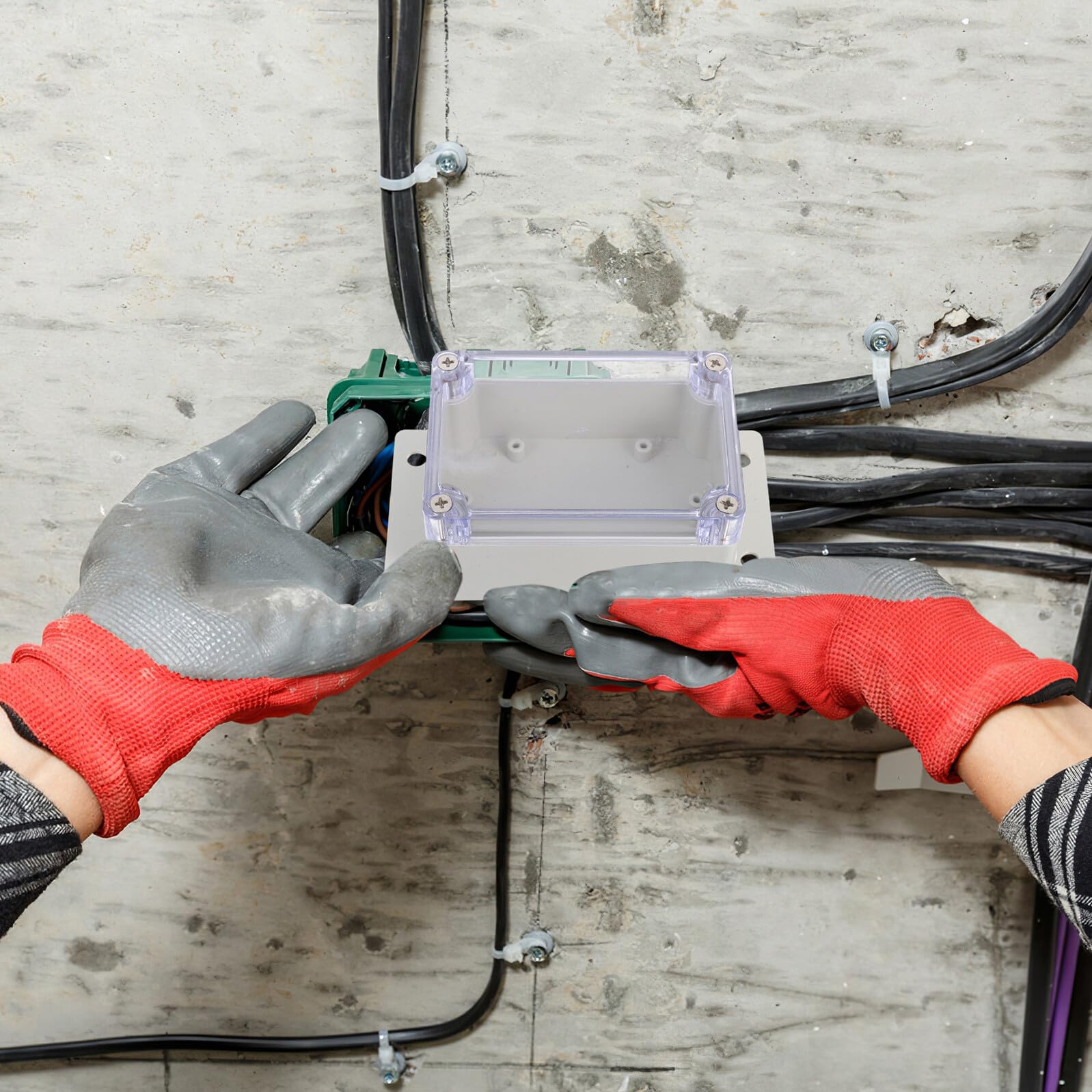 Ipetboom 3 Sätze Wasserdichte Aufputz Anschlussdose mit Transparentem Deckel Wetterfeste Verteilerdose aus UV beständigem Schutzgehäuse für Außenbereich Wie Parks und Straßen