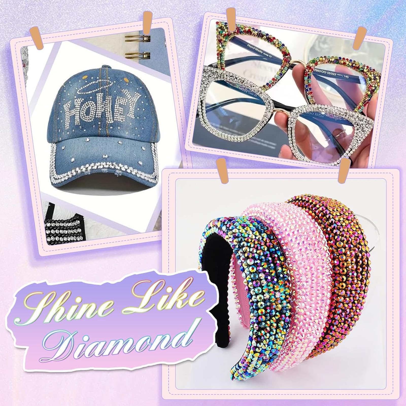 Zestaw 32000 sztuk błyszczących kamieni Bedazzler Kit, 42 kolory, 3 mm, żelowe dżety, zestaw żywicznych dżetów z 3 klejami, pęsetą i długopisem, do DIY paznokci, ubrań, majsterkowania, Diamond