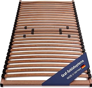 Generisch Leo Basic Lattenrost 26 Leisten mit 8 Schieber 90x200 cm Buche/Birke