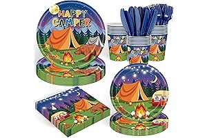 120PCS Camping Party Supplies