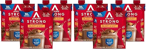 Miniatura 15 de Atkins Strong High Protein Shake, Milk Chocolate Flavored, 30g Protein, Low Carb and Low Sugar Shake, Keto Friendly, Gluten Free Ready to Drink