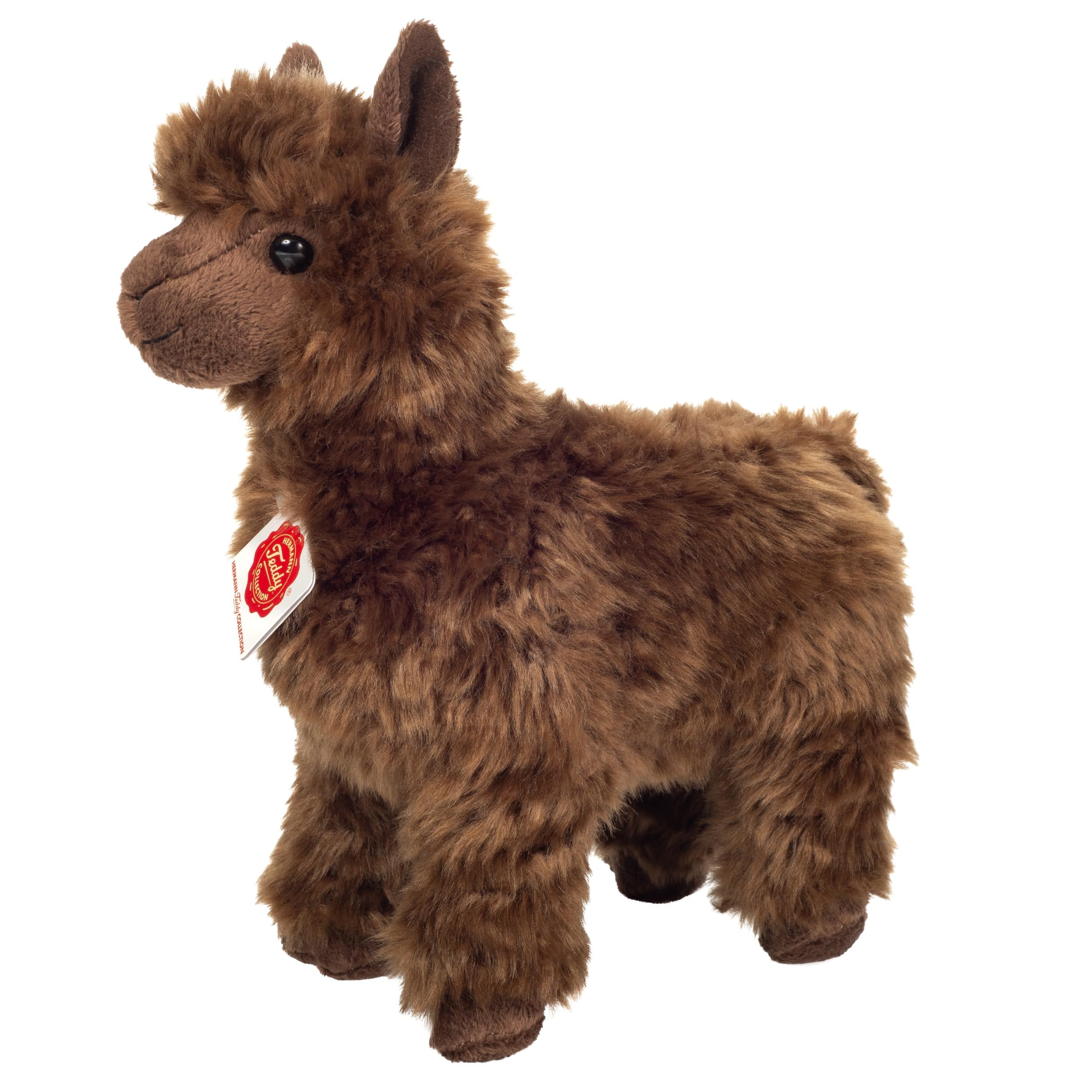 Teddy Hermann 90276 Alpaca 24 cm, cuddly toy with 75% recycled filling material
