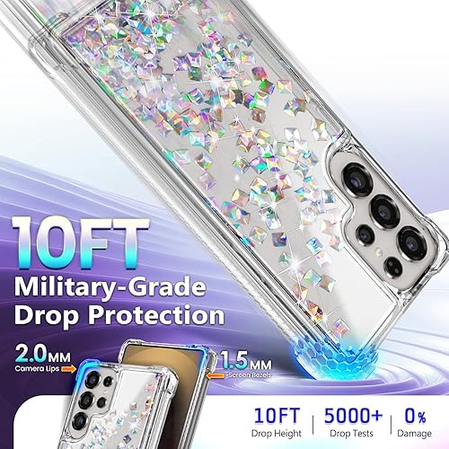 Miniatura 446 de NGB Supremacy Funda compatible con Samsung Galaxy S22 Plus (5G de 6.6 pulgadas) con protector de pantalla (cobertura máxima, TPU flexible), soporte