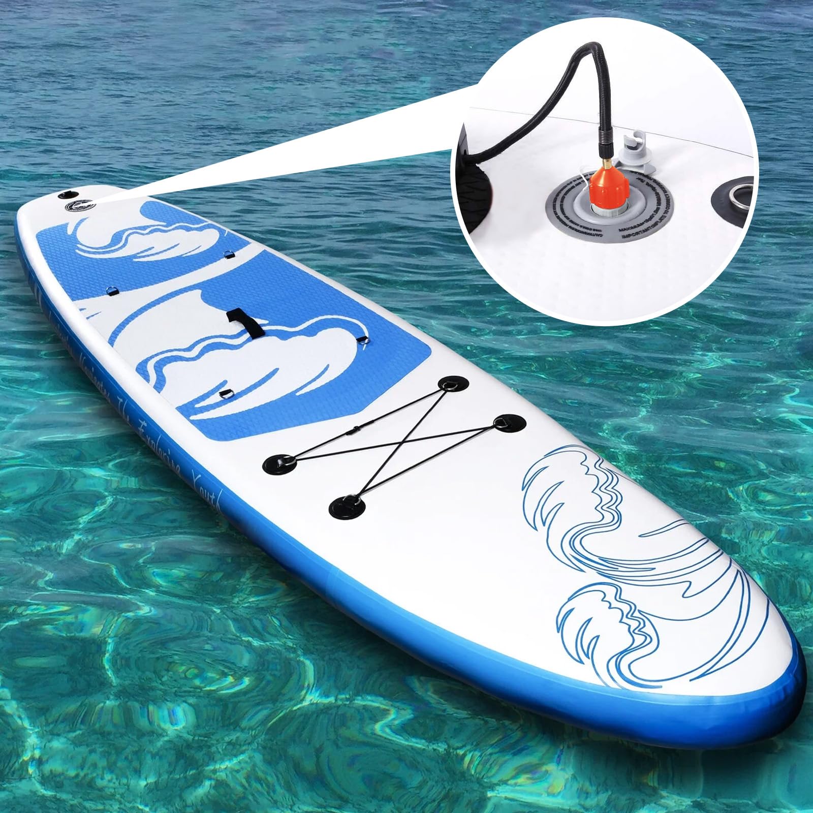 Adattatore Pompa SUP, Adattatore per Pompa Gonfiabile, SUP Adattatore per Valvola con 5 Ugelli Gas, Adattatore per Kayak per Imbarcazione Gonfiabile, Stand Up Paddle Board