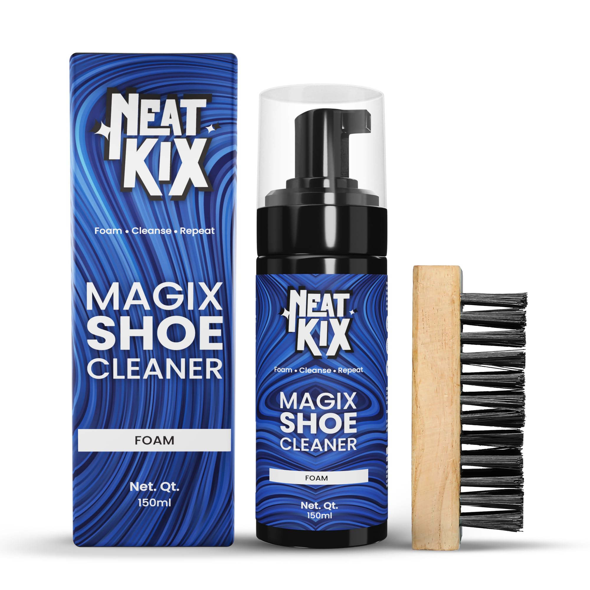 NEATKIX Shoe Cleaning Foam (150ML) with Medium Bristle Shoe Brush | Standard Shoe Cleaner Kit | Instant Sneaker Cleaner for Sports, Leather, Canvas, Suede, and White Shoes (B0CY2CNHLK) Amazon Price History, Amazon Price Tracker