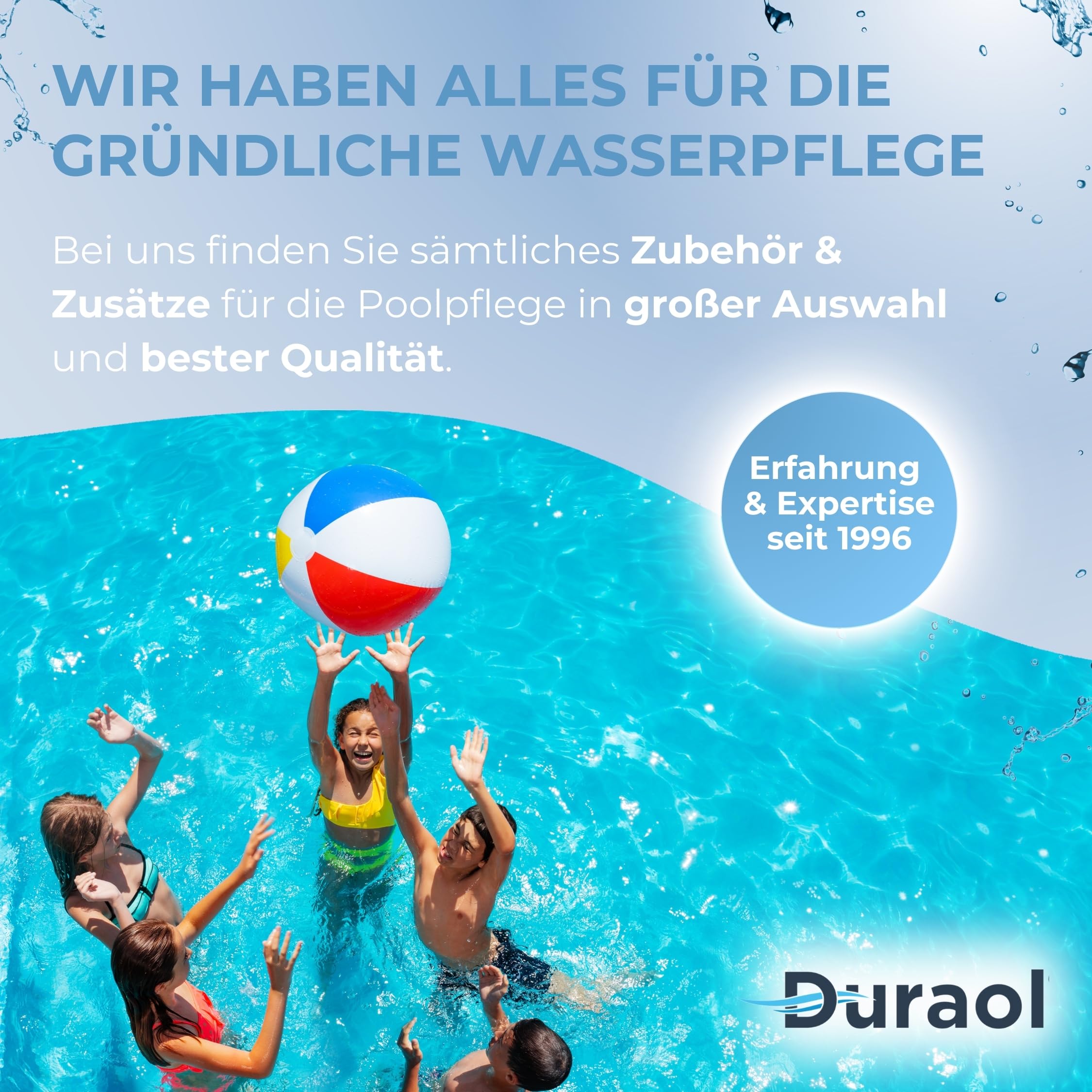 Duraol Poolabdeckung rund I 5,50 m Durchmesser I Hochwertige Pool Abdeckplane mit Materialstärke 220g/m² I Robuste Abdeckplane Pool rund mit Randverstärkung I Beidseitig beschichtet & wasserdicht