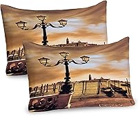 Vista 48 de Bolos decoraciones de fiesta funda de almohada por Ambesonne, bola roja con difusión Skittles vibrantes abstracta vibrante Arte, decorativo impreso