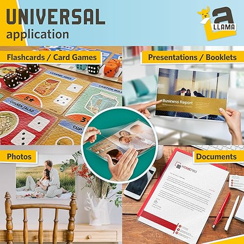 Miniatura 4 de Hojas laminadoras autoadhesivas texturizadas, acabado de cuero, 9 x 11.5 pulgadas, 4 mil de grosor, paquete de 10, adecuadas para hojas de