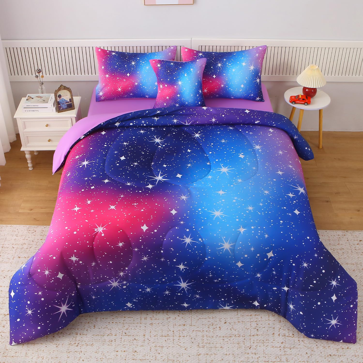 JQinHome Queen Blue Purple Comforter Set - Bed in a Bag -19 JQinHome Queen Blue Purple Comforter Set - Bed in a Bag -19