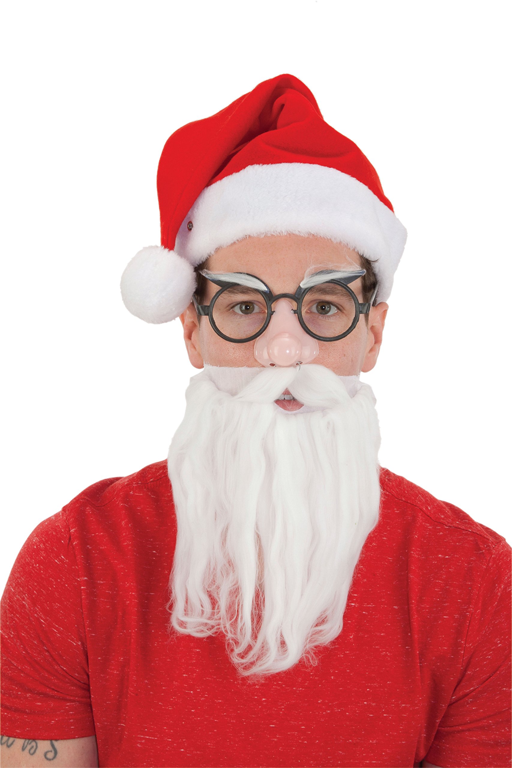 Jacobson Hat Company Mens Santa Face Costume Set